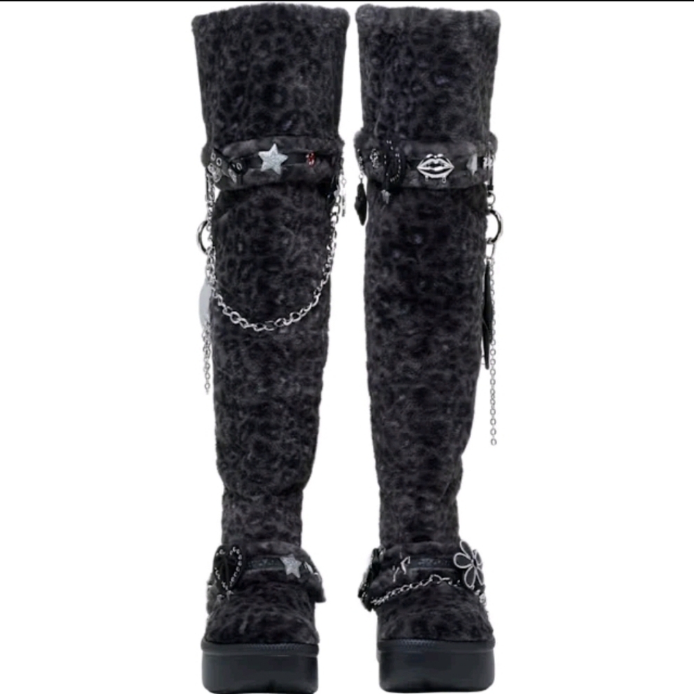 Crocs Classic Gothic Unfurgettable Knee High Boots Size 7 NEW IN BOX - Picture 3 of 11